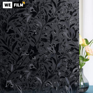 Frosted Blackout Window Tinted Sticker Film Privacy Removable Glass Sticker Fully Privacy Film Hitam For Rumah Pejabat