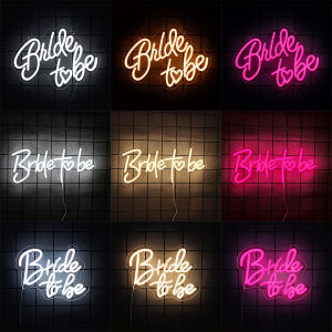 Bride to be Neon Sign for Wall DecorLED Neon Light Wedding Signs for Bridal Shower Bachelorette Engagement Party Decor