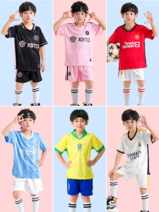 Bộ Đồng Phục Bóng Đá Trẻ Em Tay Dài Tập Luyện Số 7 Barca Messi Real Madrid Cristiano Ronaldo Paris Bộ Đồ Tập Luyện