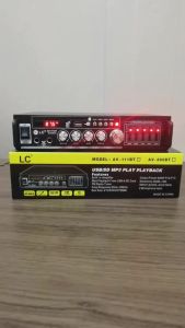 AV-111BT or 333BT 800W Bluetooth 5.0 Amplifier for Speaker，2.0 Channel Audio Amplifier with Mixer Equalizer/2 Microphone/USB/Fm Radio，Car Home Karaoke Amplifier