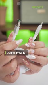 ROBOT Kabel Charger / Kabel Data Super Fast Charging Type C / Cable Data Super Fast Charging / Kabel Charger Super Fast Charging RQC100 Super Fast Charging Micro USB to Type C 120W Android/Iphone Data Cable Original - Garansi 1 Tahun