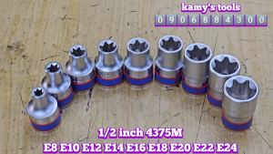 Đầu tuýp E Kingtony 1/2 inch E8 E10 E12 E14 E16 E18 E20 E22 E24 437508M 437510M 437512M 437514M 437516M 437518M 437520M