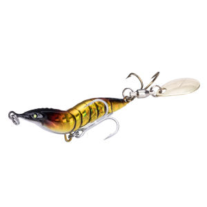 HISTAR | Hastar Metal Shrimp Lure Far Casting Rotating Sequins Mouth Up Bass Alligator Garfish Baits Soft Shrimp Bait For Ocean River Lake