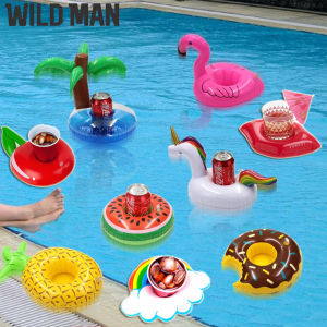 Floating Inflatable Flamingo Horn Horse Beverage Coasters Beach Party Supplies