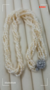 [ Woosilver ] Vòng Cổ Chuỗi Trai Gạo 5 Dây Đan Xoắn – Secondhand – NTG41