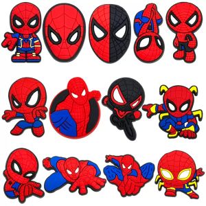 Hot Toys | 13-45Pcs Cartoon superhero Shoe Charms for Crocs Clogs Bubble Slides Shoe Accessories DIY Shoe Decoration Buckle Party Gifts