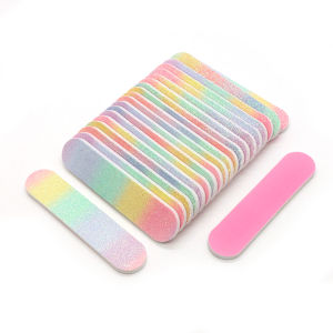 12/24 piece pink glitter nail care kit-heart-shaped buffer crystal rod and double-sided file for nail art and pedicures