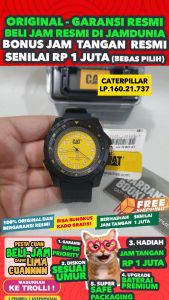JAM CATERPILLAR ORIGINAL CATERPILLAR CAT LP.160.21.737 - MEN LA - RUBBER - HITAM - JAMDUNIA / JAM DUNIA JD18  JAM TANGAN PRIA JAM PRIA JAM TANGAN ANTI AIR $ JAM TANGAN CATERPILLAR ORIGINAL LP 160 21 737 CATERPILLAR LP.160 CATERPILAR LP160 S003