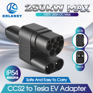 Bộ Chuyển Đổi Kolanky CCS2 Sang NACS AC/DC 250A 1000V Max 250KW Dành Cho Trạm Sạc Công Cộng Xe Điện