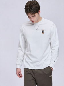 Mark Fairwhale | Embroidered Pure Cotton Long Sleeve T-Shirt
