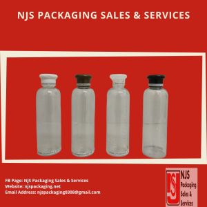 200ML Clear Cylindrical PET Bottle W/ Mushroom Fliptop Cap 24mm