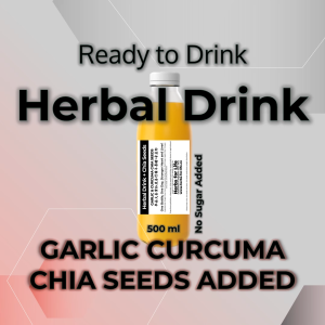 Ready to Drink Herbal Drink: Garlic Curcuma Chia Seeds Added