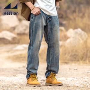 HESSION | Washed Stretch Mens Jeans 12 oz