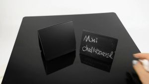 5ชิ้นกระดานดำ ป้ายราคาลบฉลากกระดานดํา ป้ายราคา กระดานข้อความกระดานดําลบได้ ป้ายโต๊ะแบบใช้ซ้ำได้และแบบจองการ์ดวางที่นั่ง