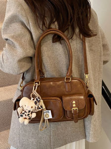 Korean Style Versatile Simple Quality Womens Handbag Single Shoulder Bag Autumn Winter New Retro French Bread Underarm Bag