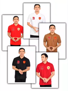 Kaos Polo Shirt Logo HUT 80 Kemerdekaan Indonesia Lengan Pendek