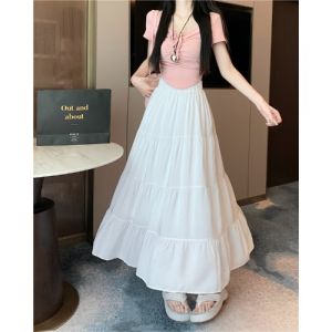SHIMANQING | Slimming High Waist A-Line Skirt