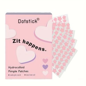 200Pcs Cute Pink Star Acne Pimple Patches Hydrocolloid Blemish Patch Decorative Face Stickers for Makeup & Skin Care