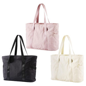 Shoulder Bag with Zipper Gym Yoga Bag Solid Color Work Tote Casual for Women Daily Use and Special Occasion[Winnereco World]