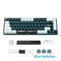 60% mechanical keyboard gaming keyboard, 68 key Keyboard ice blue backlight, USB key cable separation design, suitable. 