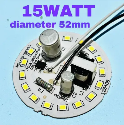 PCB LED AC MSL SUDAH SOLDER HARGA ECER SATUAN 7 5 9 12 15 18 30 WATT