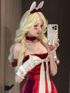 Red Shiny Christmas Night Ball Gown with Large Bow Design Strapless Princess Dress Pure Desire Style Autumn Winter Fashion