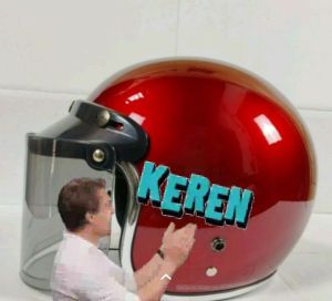 Helm Retro Berkualitas model Clasik List Chrome dan SNI