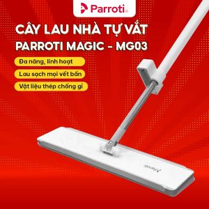 Cây Lau Nhà Tự Vắt Bàn Lau Xoay 360 Độ Có Tích Hợp Gạt Nước Cây Lau Trợ Lực Parroti - MG03