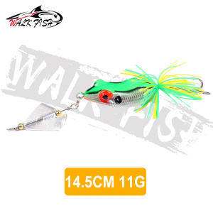 WALK FISH 1PCS 9g 11g Fishing Lures Topwater Frog Minnow Bait Crankbait Treble Hooks Wobblers 3D Eyes Fishing Tackle Pesca Trout