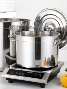 LIANMEI | Nồi Đậy Nắp Dung Lượng Lớn Chất Liệu Thép Không Gỉ 304 Cấp Thực Phẩm