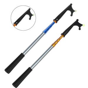 SANLIKE Telescoping Boat Hook for Docking - with Replacement Nylon Tip Hook Rod with Luminous Beads Telescopic Rod TPR Non-Slip Handle Boating Accessories Hook Boat Device