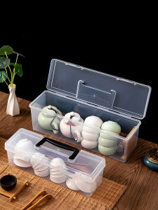 Modern Luxury Transparent Tea Set Storage Box with Lid Dustproof Home Tea Table Desktop Tea Leaf Tea Cup Organizer Container