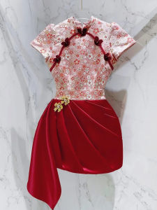 New Chinese Style Print Cheongsam Dress