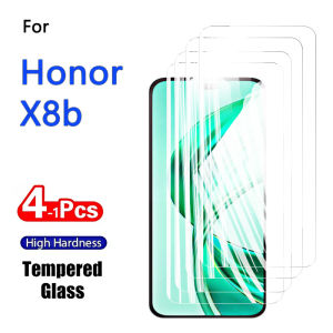 1-4pcs Screen Protectors For Honor X8b Tempered Glass Crystal 6.7" High HD 9H Aluminum Anti Scratch Case Friendly Protection