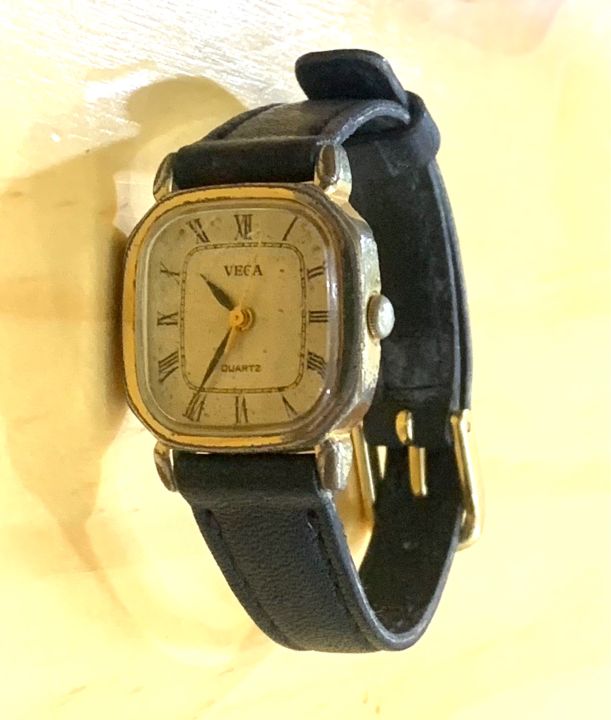 Đồng hồ nữ Si cao cấp,MADE IN JAPAN.Hiệu VEGA.Size 20*22.Dây da mới ...
