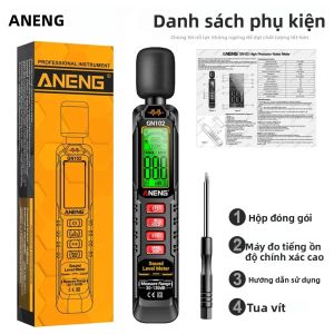 Máy Đo Mức Âm Thanh Kỹ Thuật Số Máy Đo Độ Ồn Di Động Máy Đo Độ Ồn NENG GN102 Phạm Vi 30-130dB Máy Đo Mức Âm Thanh Chống Gió Để Kiểm Tra Tiếng Ồn Môi Trường