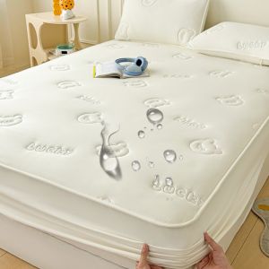 High Quality Mattress Protector - Antibacterial Mattress Cover Hypoallergenic Skin-Safe Noiseless Fitted Sheet No Pillowcase