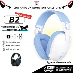 Tai Nghe Chơi Game Không Dây Onikuma B2 USB 2.4GHz Tương Thích Với PS5 PS4 PC - Tai Nghe 5.3 Thiết Kế Tiện Dụng Có Mic Khử Tiếng Ồn Chủ Động