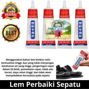 TJ Lem Perbaiki Sepatu Lem Sepatu Tahan Air Perbaikan Sepatu Lem Penambal Penguat Sepatu Tidak Bau Lem Perekat 60 ml