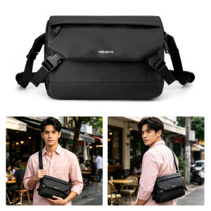 MENSPE Men Crossbody Bag Fashion Shoulder Bags Messenger Bag Waterproof Oxford Cross Body Bag Large Capacity Sling Bags Simple Casual Sport Street Bag for Student Teenager