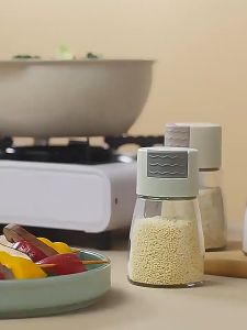 180ML Spice Press Bottle Metering Seasoning Bottle Condiment Salt Container Jar Auto Dispenser Control Salt Shaker