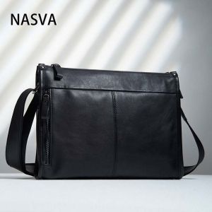 หนังแท้ผู้ชายกระเป๋าสะพายไหล่สบายๆธุรกิจ ความจุขนาดใหญ่ คลาสสิก C Rossbody Cag 10.5 นิ้ว ยิ่งชิ้น iPad