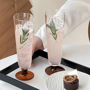 KELAJI | Vintage Amber Highball Glass Drinking & Cocktail Cup
