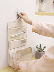 Portable hook wash bag makeup storage bag travel set storage bag bathroom makeup items hanging bag wash items bag