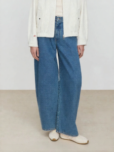 URLAZH | Spring New O-shaped Wide Leg Jeans Tencel Cotton Crab Blue