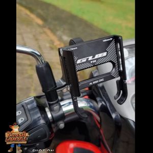 GUB P30 Original Phone Holder Hp Sepeda Motor Alumunium Alloy Tempat Handphone di Motor Dudukan Hp Ponsel Stang Spion Motor Universal