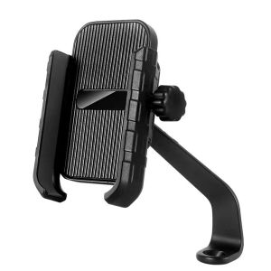360° Rotatable Secure Anti-Shake Handlebar Holder One-Click Pick and Place For Universal Motorcycle & Bicycle Phone Mount