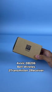 Avvic DB206 Bell Pintu Rumah Wireless Doorbell Waterproof 2 Transmitter 2 Receiver EU Plug 38 Nada