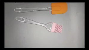 3 in 1 SET SILICONE BAKING BRUSH/SPATULA/EGG BEATER WITH CLEAR HANDLE SPATULA BAKING TOOLS ACCESSORIES BBQ