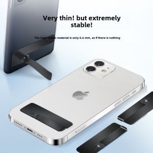 Mobile Phone Stand Desktop Invisible Back Sticker Creative Stand Metal Stable Ultra-Thin Back Multi-Functional Foldable and Portable Shooting Universal Paste New Arrival Small Fixed Bean Bag Portable Mini Ring